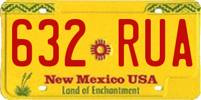 NM license plate 632RUA