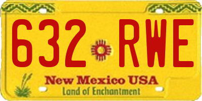 NM license plate 632RWE