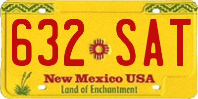 NM license plate 632SAT
