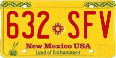 NM license plate 632SFV