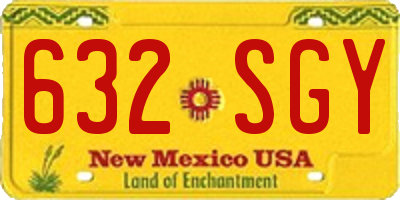 NM license plate 632SGY