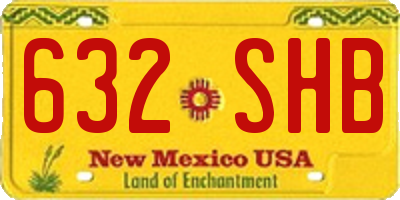 NM license plate 632SHB
