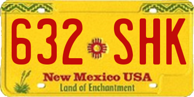 NM license plate 632SHK
