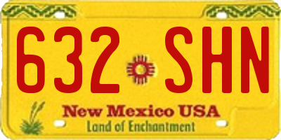 NM license plate 632SHN