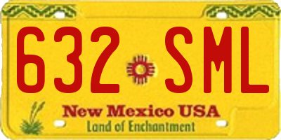 NM license plate 632SML