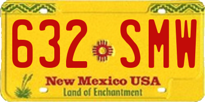 NM license plate 632SMW