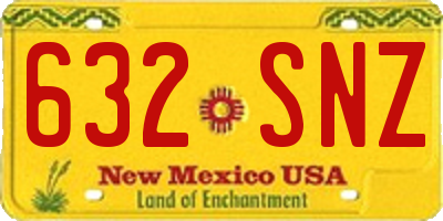 NM license plate 632SNZ