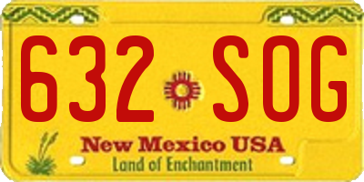 NM license plate 632SOG