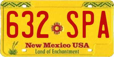 NM license plate 632SPA