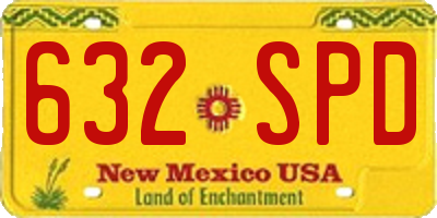 NM license plate 632SPD