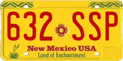 NM license plate 632SSP