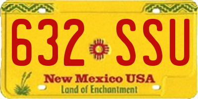 NM license plate 632SSU