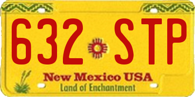 NM license plate 632STP