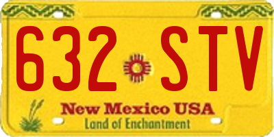 NM license plate 632STV