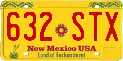 NM license plate 632STX