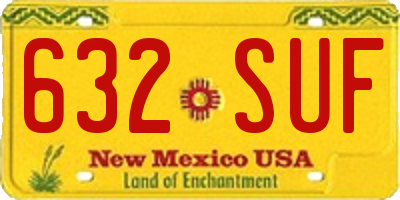 NM license plate 632SUF