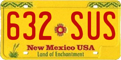 NM license plate 632SUS