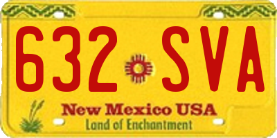 NM license plate 632SVA