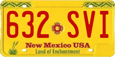 NM license plate 632SVI