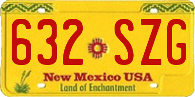 NM license plate 632SZG