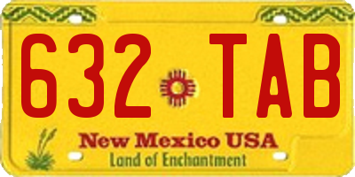 NM license plate 632TAB