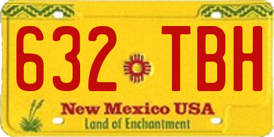 NM license plate 632TBH