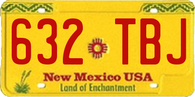 NM license plate 632TBJ