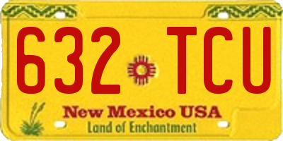 NM license plate 632TCU