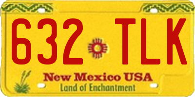 NM license plate 632TLK