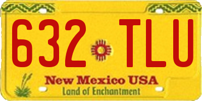 NM license plate 632TLU