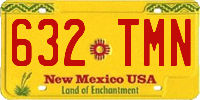 NM license plate 632TMN