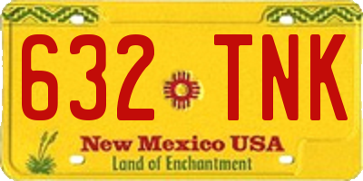 NM license plate 632TNK