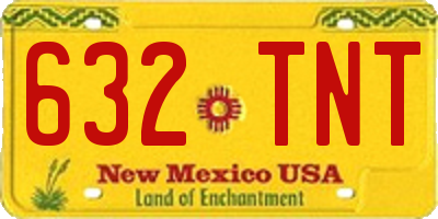 NM license plate 632TNT