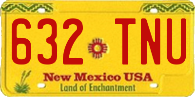 NM license plate 632TNU