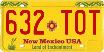 NM license plate 632TOT