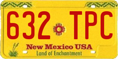 NM license plate 632TPC