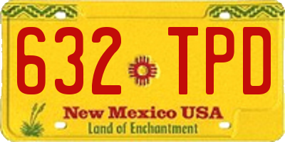 NM license plate 632TPD
