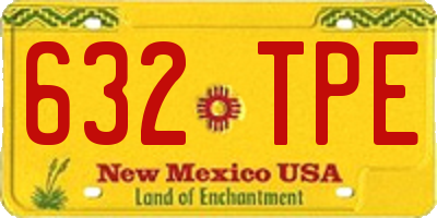 NM license plate 632TPE