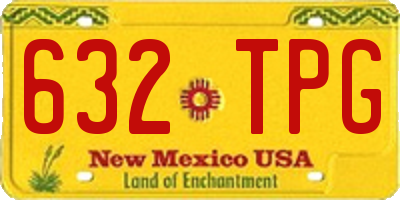 NM license plate 632TPG