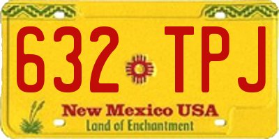 NM license plate 632TPJ