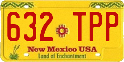 NM license plate 632TPP