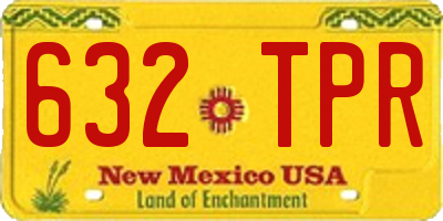NM license plate 632TPR