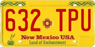 NM license plate 632TPU