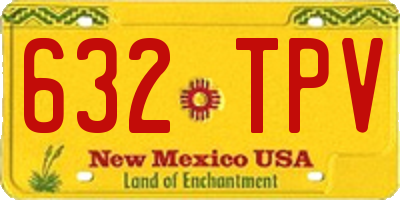 NM license plate 632TPV