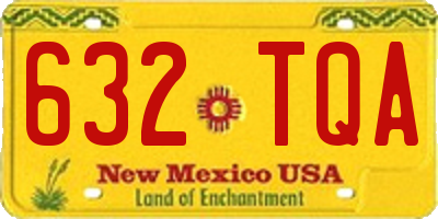 NM license plate 632TQA