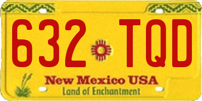 NM license plate 632TQD