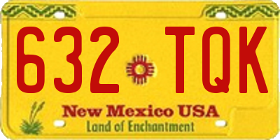 NM license plate 632TQK