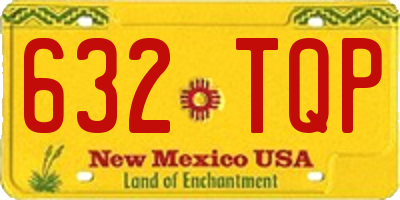 NM license plate 632TQP