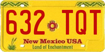 NM license plate 632TQT