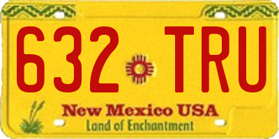 NM license plate 632TRU